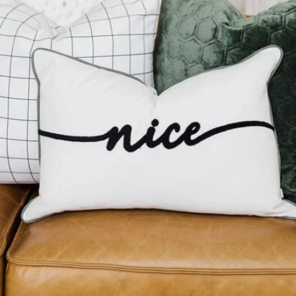 NEW Beddy’s Christmas Lumbar feather linen pillow